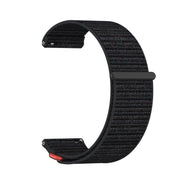 For Garmin Venu X1 Two Section Metal Ring Nylon Hook and Loop Fastener Watch Band(Black Veil)