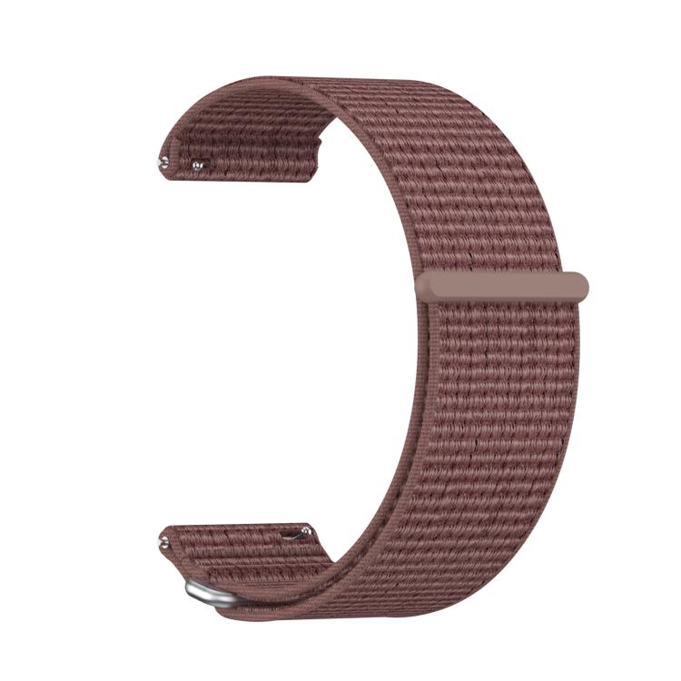 For Garmin Venu X1 Two Section Metal Ring Nylon Hook and Loop Fastener Watch Band(Smokey Purple)