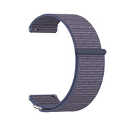 For Garmin Venu X1 Two Section Metal Ring Nylon Hook and Loop Fastener Watch Band(Midnight Blue)