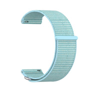 For Garmin Venu X1 Two Section Metal Ring Nylon Hook and Loop Fastener Watch Band(Chrysanthemum Blue)