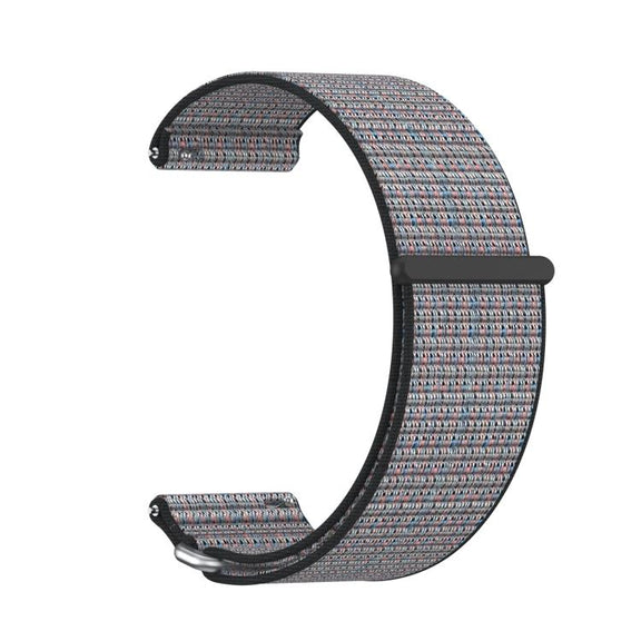For Garmin Venu X1 Two Section Metal Ring Nylon Hook and Loop Fastener Watch Band(Lava)