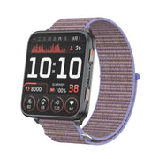 For Garmin Venu X1 Two Section Metal Ring Nylon Hook and Loop Fastener Watch Band(Lilac)