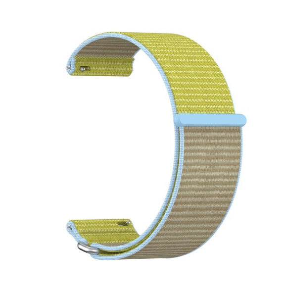 For Garmin Venu X1 Two Section Metal Ring Nylon Hook and Loop Fastener Watch Band(Camel)