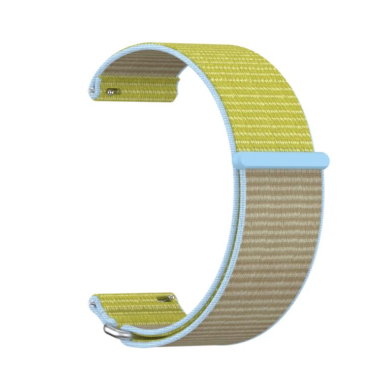 For Garmin Venu X1 Two Section Metal Ring Nylon Hook and Loop Fastener Watch Band(Camel)