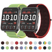For Garmin Venu X1 Two Section Metal Ring Nylon Hook and Loop Fastener Watch Band(Bright Orange)