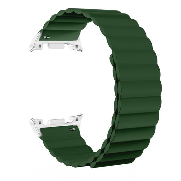 For Samsung Galaxy Watch8 / Watch8 Classic Magnetic Silicone Watch Band(Green)