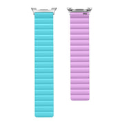 For Samsung Galaxy Watch8 / Watch8 Classic Magnetic Silicone Watch Band(Blue+Purple)