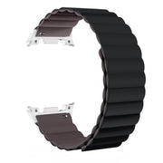 For Samsung Galaxy Watch8 / Watch8 Classic Magnetic Silicone Watch Band(Dark Gray+Coffee)