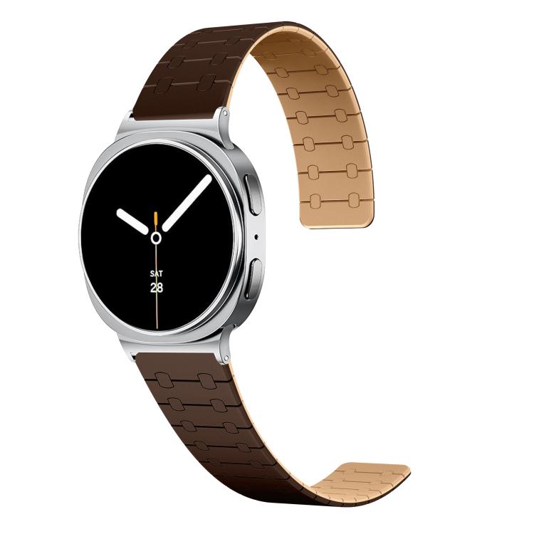 For Samsung Galaxy Watch8 / Watch8 Classic Two Color Loop Magnetic Silicone Watch Band(Dark Brown+Light Brown) - free shipping - PMC TechLife - Order now!