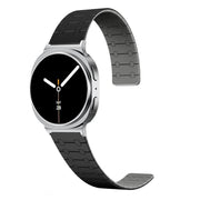 For Samsung Galaxy Watch8 / Watch8 Classic Two Color Loop Magnetic Silicone Watch Band(Black+Gray)
