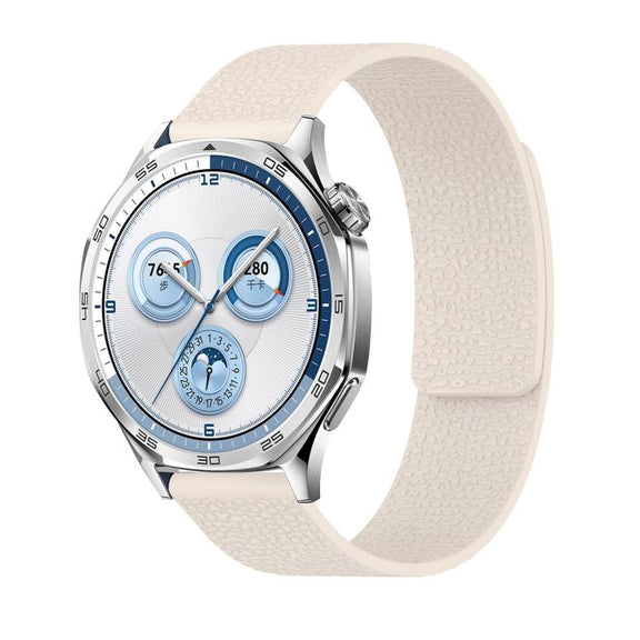 20mm Lychee Texture Soft Magnetic Silicone Watch Band(Starlight)