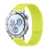 20mm Lychee Texture Soft Magnetic Silicone Watch Band(Fluorescent Green)