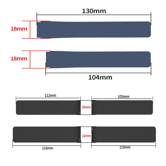 22mm Lychee Texture Soft Magnetic Silicone Watch Band(Dark Blue)