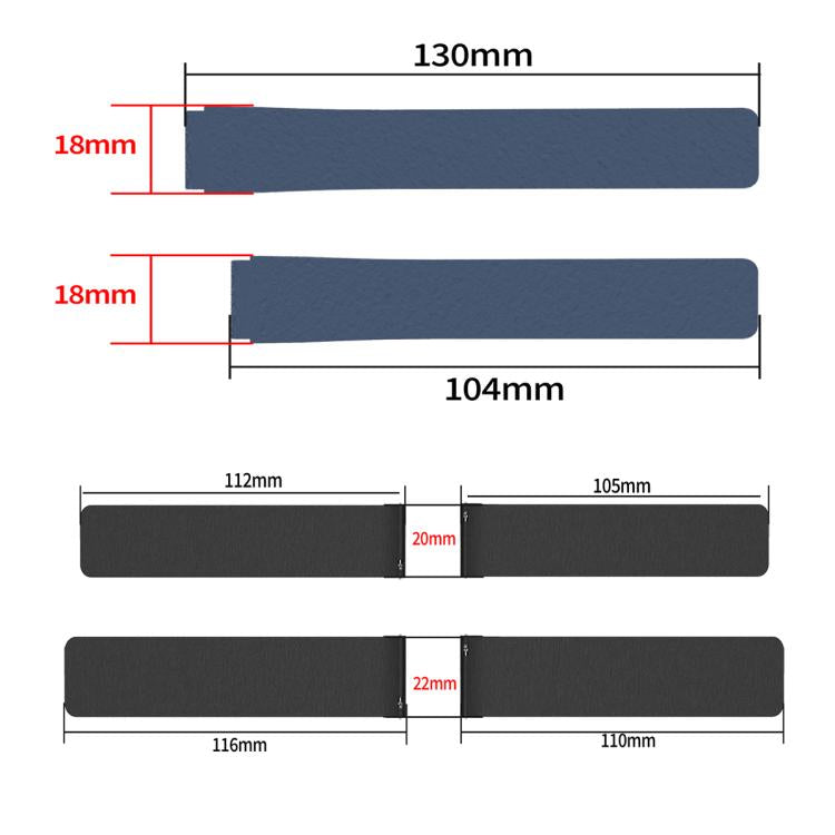 18mm Lychee Texture Soft Magnetic Silicone Watch Band(Green Black)