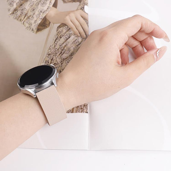 20mm Lychee Texture Soft Magnetic Silicone Watch Band(Pink Starlight)
