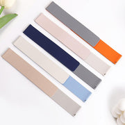 18mm Lychee Texture Soft Magnetic Silicone Watch Band(Dark Blue)