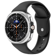 For Samsung Galaxy Watch8 / Watch8 Classic Reverse Buckle Silicone Watch Band(Black)