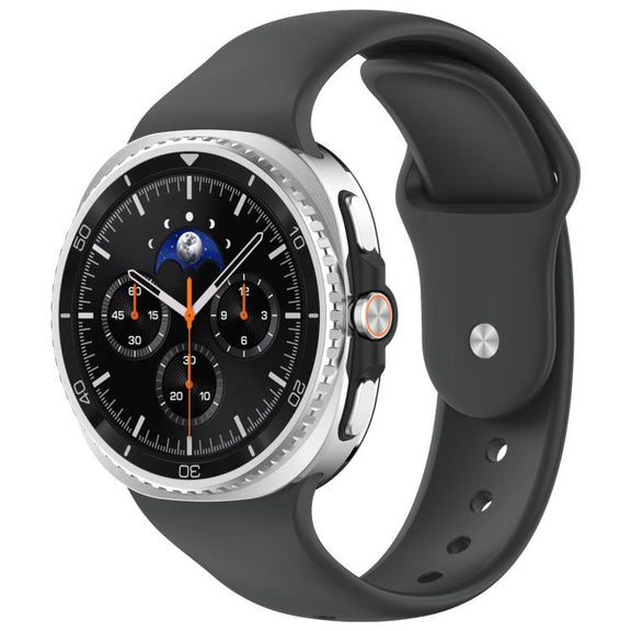 For Samsung Galaxy Watch8 / Watch8 Classic Reverse Buckle Silicone Watch Band(Space Gray)