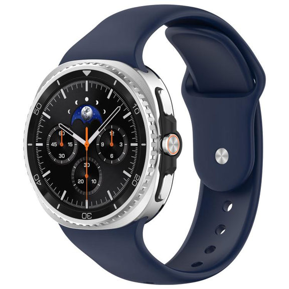 For Samsung Galaxy Watch8 / Watch8 Classic Reverse Buckle Silicone Watch Band(Midnight Blue)