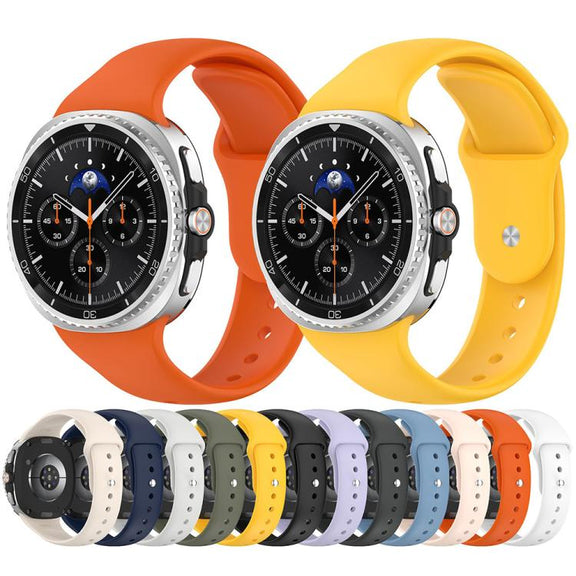 For Samsung Galaxy Watch8 / Watch8 Classic Reverse Buckle Silicone Watch Band(Midnight Blue)