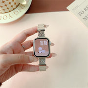For Apple Watch 42mm / 41mm / 40mm / 38mm Bow Small Waist Magnetic Silicone Watch Band(Chocolate)