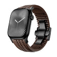 For Apple Watch 46mm / 49mm / 45mm / 44mm Knurled Texture Folding Buckle Silicone Watch Band(Black Curry) - free shipping - PMC TechLife - Order now!