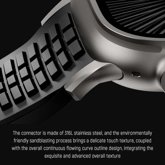 For Apple Watch 46mm / 49mm / 45mm / 44mm Knurled Texture Folding Buckle Silicone Watch Band(Titanium Curry)
