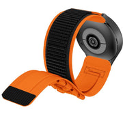 20mm Universal Braided Cord Nylon Hook and Loop Fastener Watch Band(Orange)