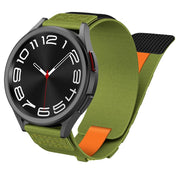 22mm Universal Braided Cord Nylon Hook and Loop Fastener Watch Band(Green)