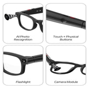 G1 Smart Glasses, Support AI Translation / Take Photos / AI Conversation(Black)