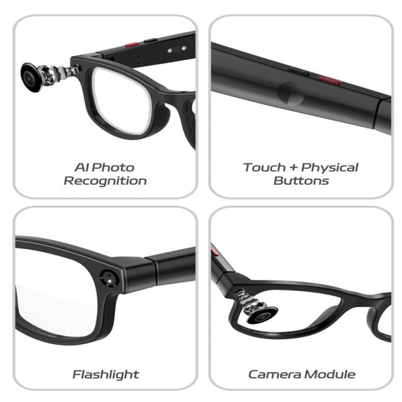 G1 Smart Glasses, Support AI Translation / Take Photos / AI Conversation(Black)