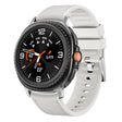 For Samsung Galaxy Watch8 / Watch8 Classic Metal Head Leather Skin Silicone Watch Band(White) - free shipping - PMC TechLife - Order now!