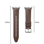 For Samsung Galaxy Watch8 / Watch8 Classic Metal Head Leather Skin Silicone Watch Band(Brown)