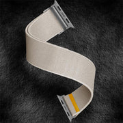 For Apple Watch 46mm / 49mm / 45mm / 44mm Adjustable Single Loop Elastic Nylon Watch Band(Starlight)