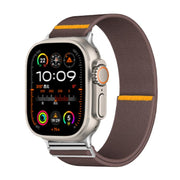 For Apple Watch 46mm / 49mm / 45mm / 44mm Adjustable Single Loop Elastic Nylon Watch Band(Smokey Purple)
