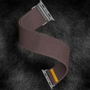 For Apple Watch 46mm / 49mm / 45mm / 44mm Adjustable Single Loop Elastic Nylon Watch Band(Smokey Purple)