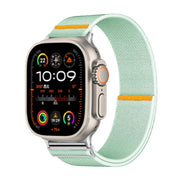 For Apple Watch 42mm / 41mm / 40mm / 38mm Adjustable Single Loop Elastic Nylon Watch Band(Mint Green)