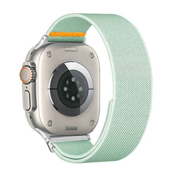 For Apple Watch 42mm / 41mm / 40mm / 38mm Adjustable Single Loop Elastic Nylon Watch Band(Mint Green)