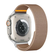 For Apple Watch 42mm / 41mm / 40mm / 38mm Adjustable Single Loop Elastic Nylon Watch Band(Milk Tea)