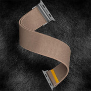 For Apple Watch 42mm / 41mm / 40mm / 38mm Adjustable Single Loop Elastic Nylon Watch Band(Milk Tea)