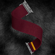 For Apple Watch 42mm / 41mm / 40mm / 38mm Adjustable Single Loop Elastic Nylon Watch Band(Burgundy)