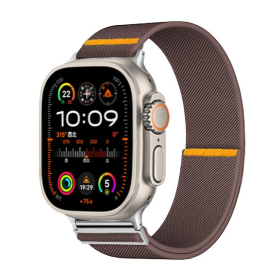 For Apple Watch 42mm / 41mm / 40mm / 38mm Adjustable Single Loop Elastic Nylon Watch Band(Smokey Purple)