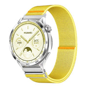 18mm Adjustable Single Loop Elastic Nylon Watch Band(Yellow)