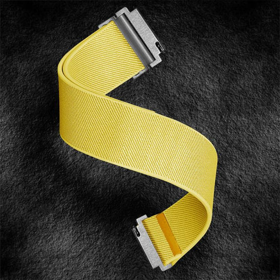 18mm Adjustable Single Loop Elastic Nylon Watch Band(Yellow)