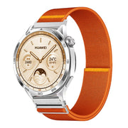 18mm Adjustable Single Loop Elastic Nylon Watch Band(Orange)