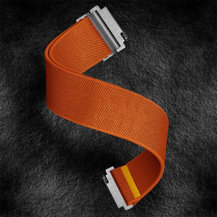 18mm Adjustable Single Loop Elastic Nylon Watch Band(Orange)