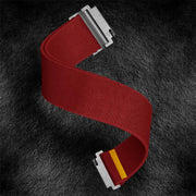 18mm Adjustable Single Loop Elastic Nylon Watch Band(Red)