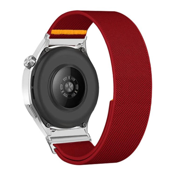 18mm Adjustable Single Loop Elastic Nylon Watch Band(Red)