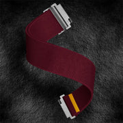 18mm Adjustable Single Loop Elastic Nylon Watch Band(Wine Red)