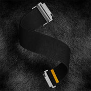 18mm Adjustable Single Loop Elastic Nylon Watch Band(Black)